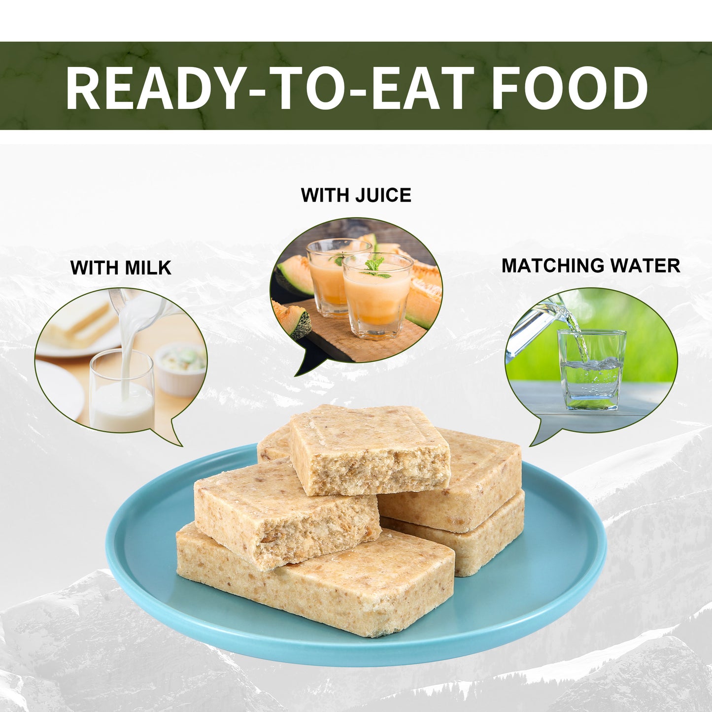 bdh energy bars for emergencies
emergency preparedness kits
survival ration food bar kits
camping food supplies
nutritional meal replacement bars
freeze-dried meals