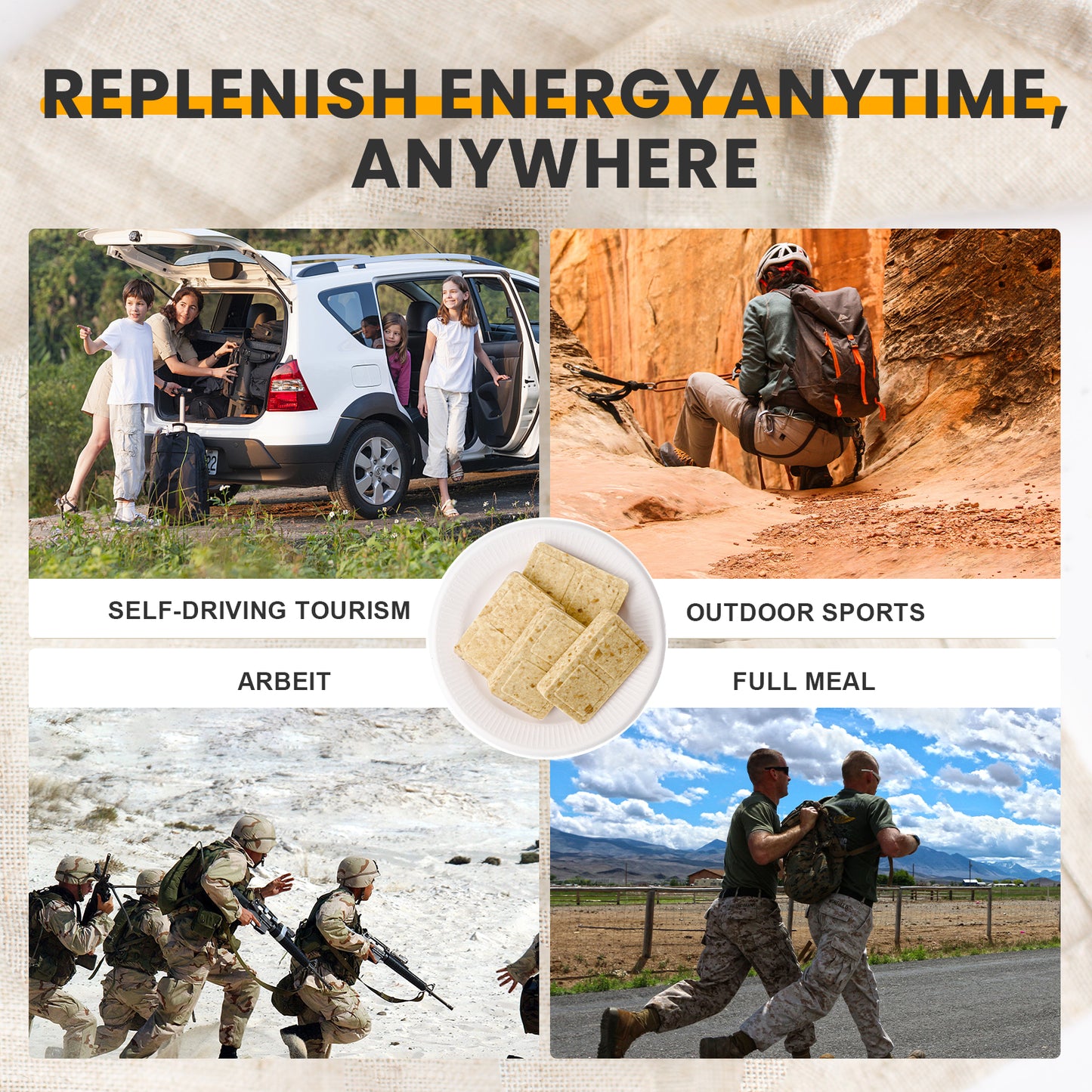 energy bars for emergencies
emergency preparedness kits
survival ration food bar kits
camping food supplies
nutritional meal replacement bars
freeze-dried meals