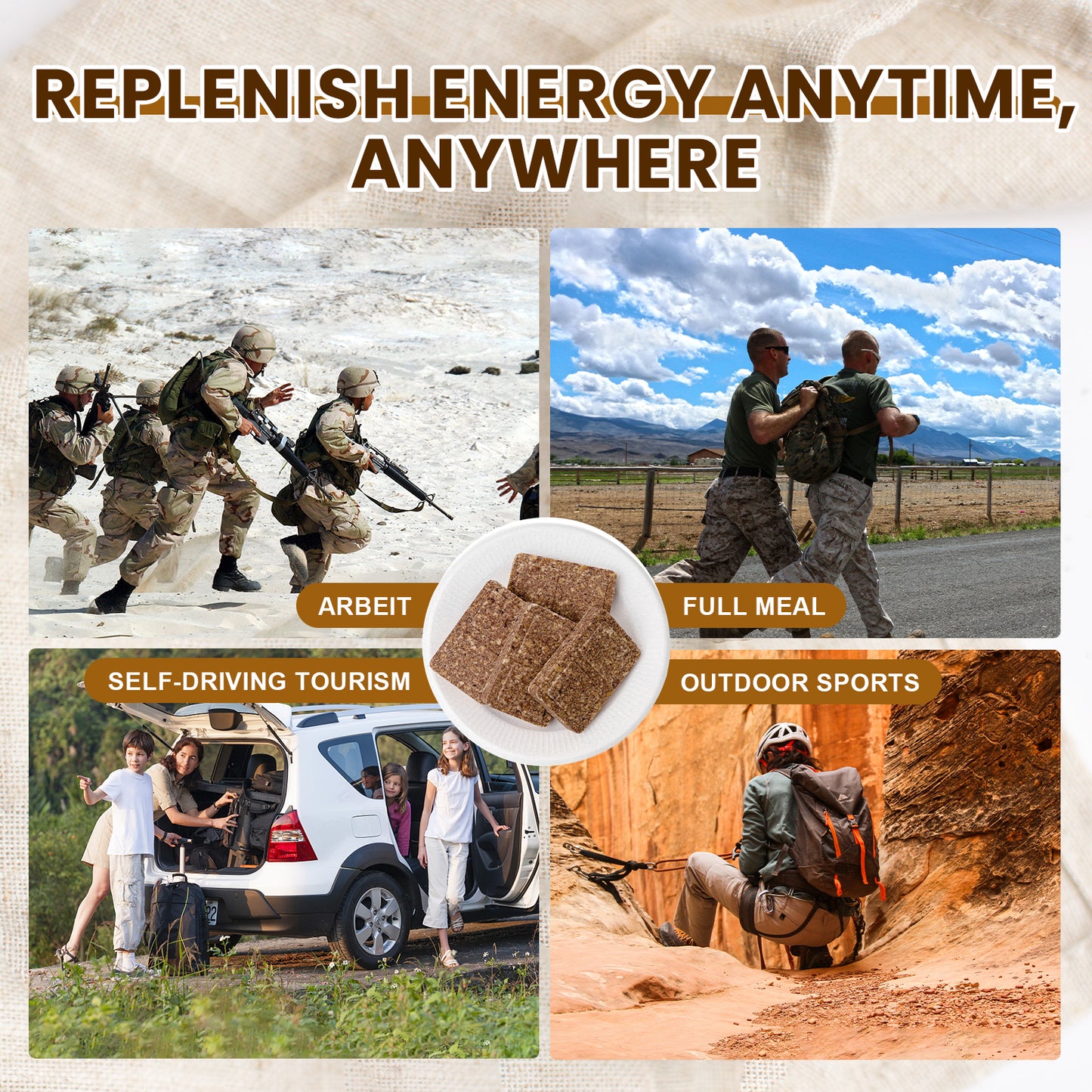energy bars for emergencies
emergency preparedness kits
survival ration food bar kits
camping food supplies
nutritional meal replacement bars
freeze-dried meals