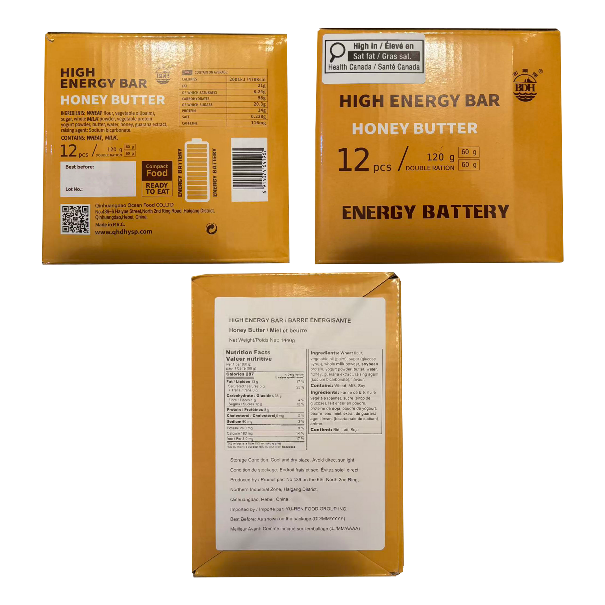 HIGH ENERGY BAR
BARRES ÉNERGÉTIQUES


Emergency Preparedness Food
Compact Compressed Food Bar

Aliment de préparation aux situations d’urgence
Barre alimentaire compacte et compressée

“This product is a compact, compressed high-energy food bar designed for emergency preparedness and outdoor use.”